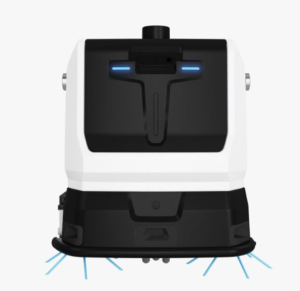 Hands-free commercial robot vacuum and scrubber system to significantly reduce labor costs and time