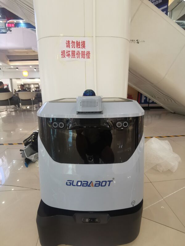 Commercial robot vacuum and scrubber for efficient daily cleaning in large office spaces and warehouses