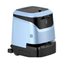 All-in-one commercial robot vacuum and scrubber that cleans and disinfects floors automatically