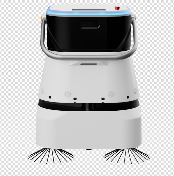  Commercial-grade robot vacuum and scrubbing machine that vacuums debris and scrubs sticky spills simultaneously