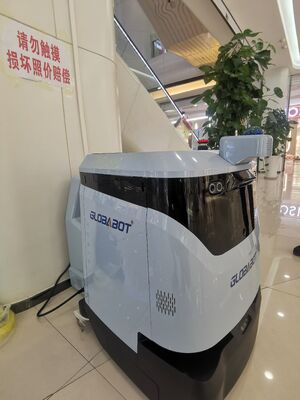 Commercial robot vacuum and scrubber for efficient daily cleaning in large office spaces and warehouses
